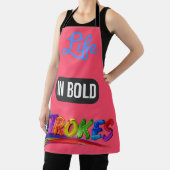 Inspirational Quote "Life in Bold Strokes" Kitchen エプロン (インサイチュ)