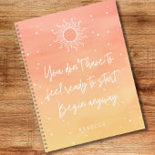 Inspirational Quote Mystic Sun Personalized Name  プランナー手帳