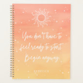 Inspirational Quote Mystic Sun Personalized Name  プランナー手帳 (正面)
