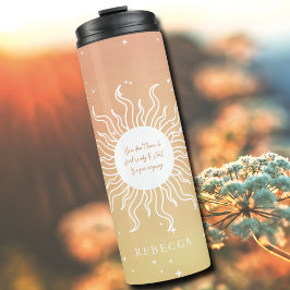 Inspirational Quote Mystic Sun Watercolor Orange タンブラー