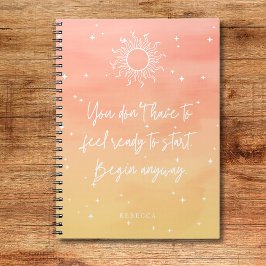 Inspirational Quote Mystic Sun Writing Notebook ノートブック