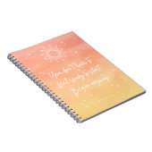 Inspirational Quote Mystic Sun Writing Notebook ノートブック (右側)