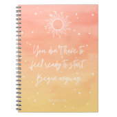 Inspirational Quote Mystic Sun Writing Notebook ノートブック (正面)