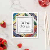Inspirational Quote On a Handmade Quilt スタンダードカクテルナプキン (インサイチュ)