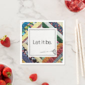 Inspirational Quote On a Handmade Quilt スタンダードカクテルナプキン (インサイチュ)