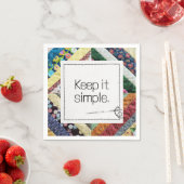 Inspirational Quote On a Handmade Quilt スタンダードカクテルナプキン (インサイチュ)