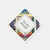 Inspirational Quote On a Patchwork Quilt スタンダードカクテルナプキン (角)