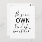 Inspirational Quote Postcard – Be Your Own Kind  ポストカード (正面/裏面)