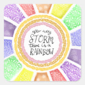 Inspirational Quote Print – “After Every Storm スクエアシール (正面)