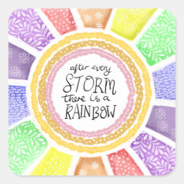Inspirational Quote Print – “After Every Storm スクエアシール