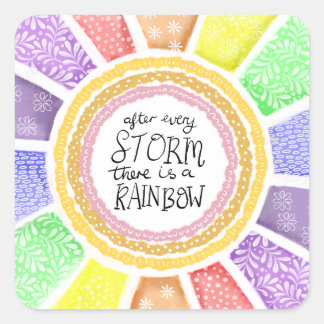 Inspirational Quote Print – “After Every Storm スクエアシール