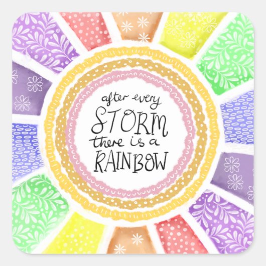 Inspirational Quote Print – “After Every Storm スクエアシール (正面)