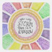 Inspirational Quote Print – “After Every Storm スクエアシール (正面)