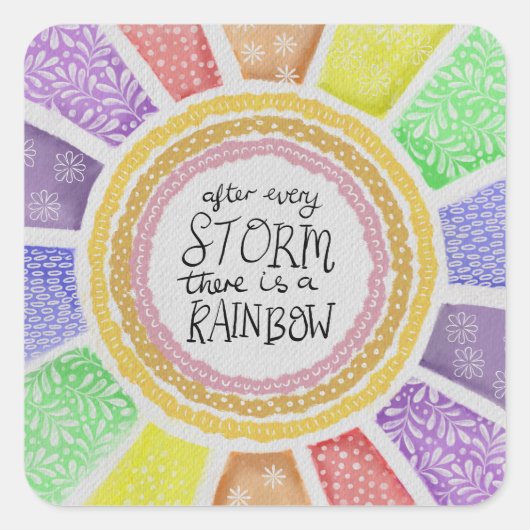 Inspirational Quote Print – “After Every Storm スクエアシール (正面)