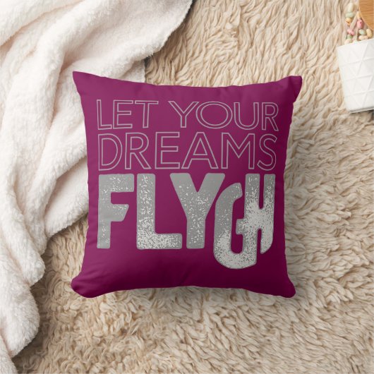 Inspirational Quote Throw Pillow クッション (ブランケット)