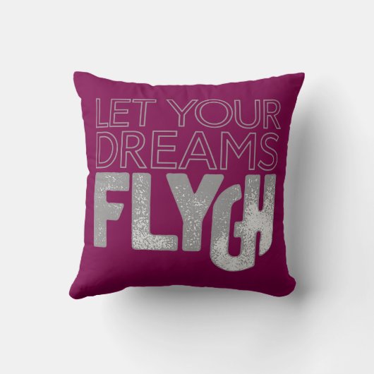 Inspirational Quote Throw Pillow クッション (裏面)