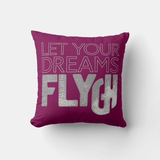 Inspirational Quote Throw Pillow クッション (正面)