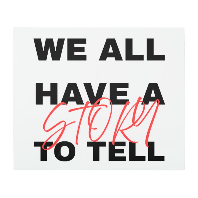 Inspirational Quote with Bold Typography メタルプリント (正面)