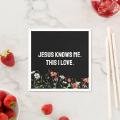 Inspirational Quote With Wildflowers スタンダードカクテルナプキン (インサイチュ)