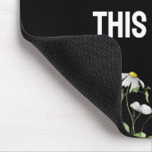 Inspirational Quote With Wildflowers マウスパッド (コーナー)