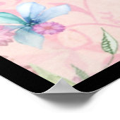 Inspirational Quote with Wildflowers Typography ポスター (角)