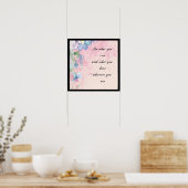 Inspirational Quote with Wildflowers Typography ポスター (キッチン)