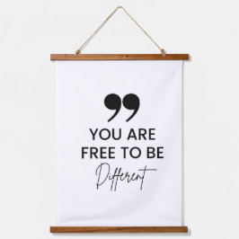 Inspirational Quote Wood Topped Wall Tapestry 吊り下げ型タペストリー