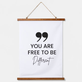 Inspirational Quote Wood Topped Wall Tapestry 吊り下げ型タペストリー