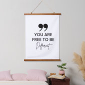 Inspirational Quote Wood Topped Wall Tapestry 吊り下げ型タペストリー (寝室)