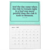 Inspirational Quotes 2026 Calendar カレンダー (3月 2027)
