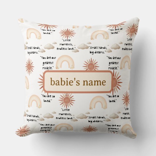 inspirational quotes for a baby クッション (正面)