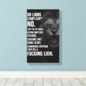 Inspirational Quotes Gym Poster, Wall Decor Office キャンバスプリント (インサイチュ (ウッドフロア))