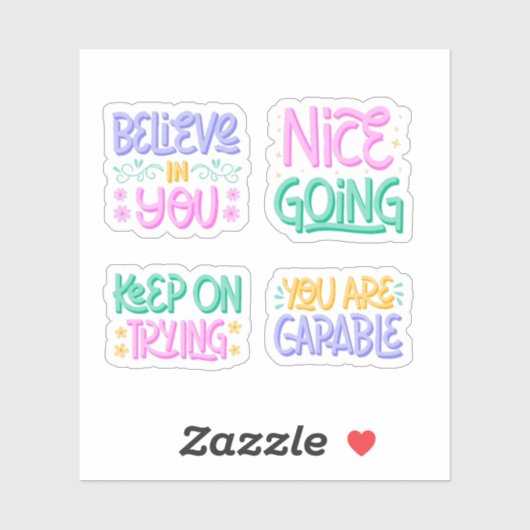 Inspirational quotes sticker set シール (シート)