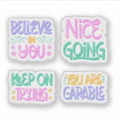 Inspirational quotes sticker set シール (正面)