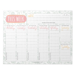 Inspirational Quotes “This Week” Weekly Planner ノートパッド
