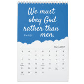 Inspirational Quotes | Typography 2026 Christian カレンダー (3月 2027)