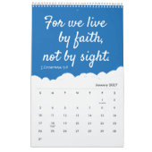 Inspirational Quotes | Typography 2026 Christian カレンダー (1月 2027)