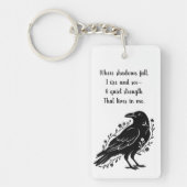 Inspirational Raven Quote Dark Academia Gothic キーホルダー (正面)