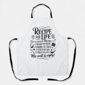 Inspirational Recipe for Life Quote Kitchen, Dream エプロン (正面)