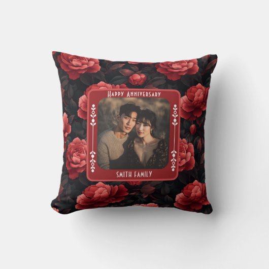 Inspirational Romantic Anniversary Throw Pillow クッション (正面)
