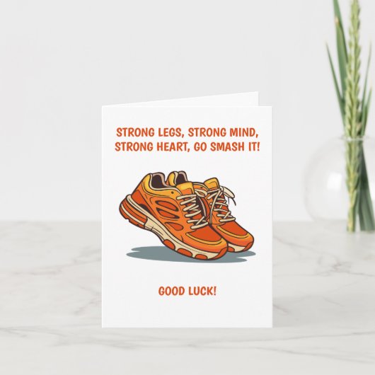 Inspirational Running Greeting Card with Sneakers カード (正面)