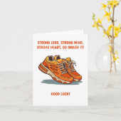 Inspirational Running Greeting Card with Sneakers カード (黄色い花)