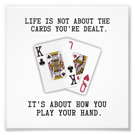Inspirational Saying Playing Cards Poker Quote フォトプリント (正面)