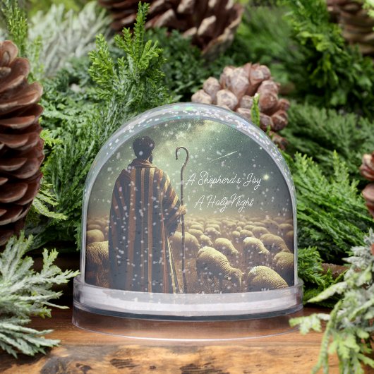 Inspirational Shepherd Flock Snow Globe (冬)