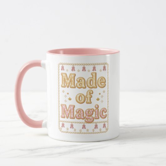 Inspirational Sparkly "Made of Magic" マグカップ (左)