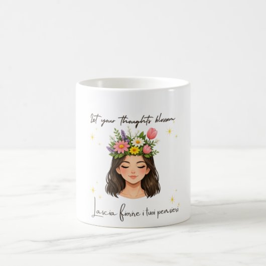 Inspirational Spring Floral Mug コーヒーマグカップ (中央)