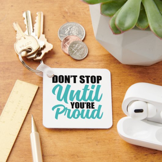 Inspirational Success and Hustle Typography キーホルダー (デスク)