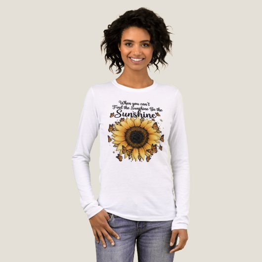  inspirational sunflower/butterfly トライブレンドＴシャツ (正面全体)