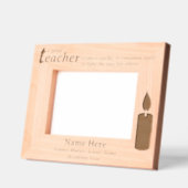 Inspirational Teacher Candle and Custom Name, Text レーザー彫刻フレーム (左)