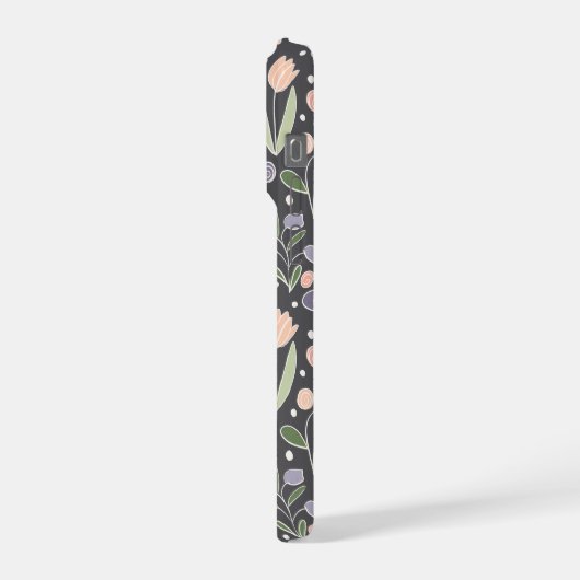 Inspirational Teacher Floral Design Phone Case iPhoneケース (左側面)